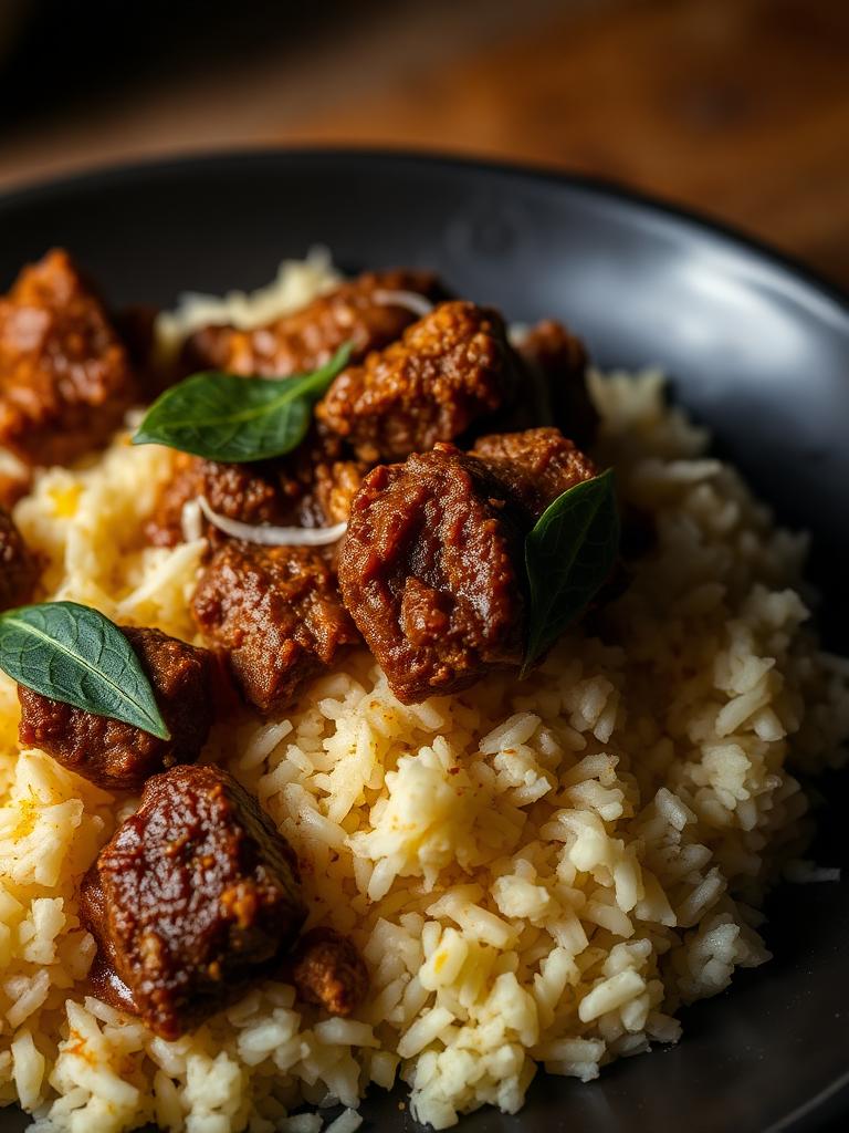 Kappa biryani close-up